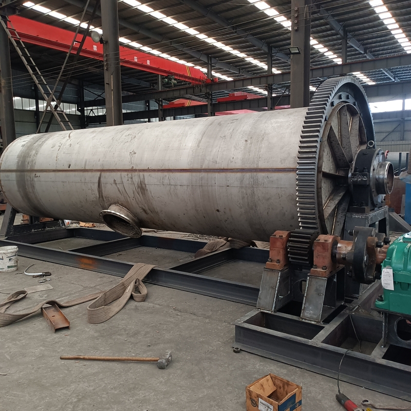 Aço inoxidável 310S Moinho de bolas de moagem por lotes 1-30t/h Com estrutura de aço