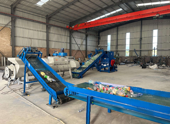 Máquina de reciclagem de garrafas de plástico de resíduos de plástico Pp Pe Pet