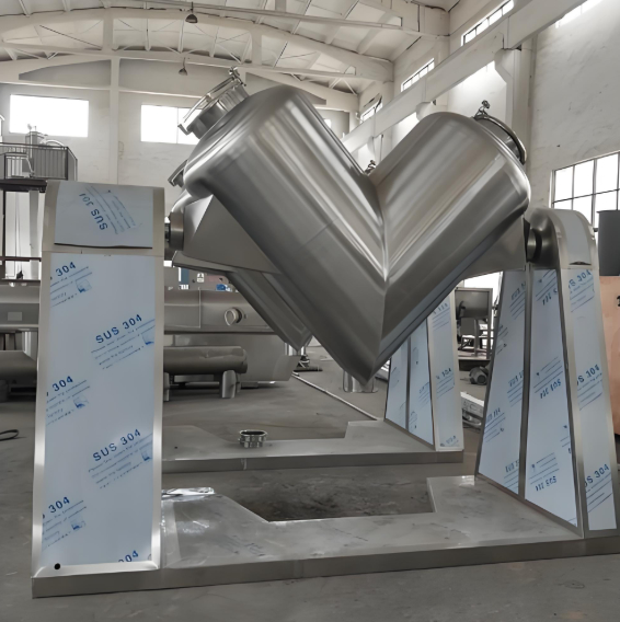 Misturador de Pó Tipo V Aço Inox 10-1000L Capacidade