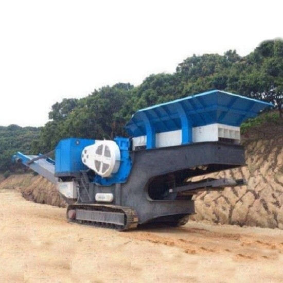 Tipo roda móvel da esteira rolante da planta do triturador de maxila montada para a mineração