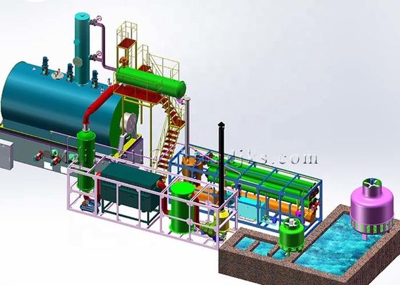 30TPD 2.6*8m 16KW desperdiçam materiais à planta de destilação do fuel-óleo